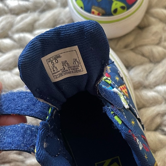 Toddler Alien Vans High Too Velcro Straps - Picture 4 of 5